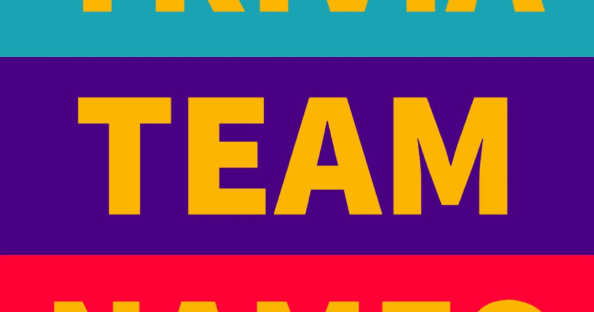 550+ Best Trivia Team Names Of All Time